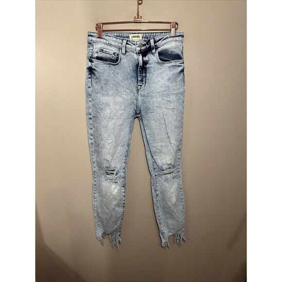 L’agence High Line High‎ Rise Skinny Jeans in Calypso Distressed Women’s 27 - Picture 3 of 6
